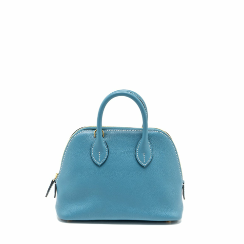 Hermes Bolide Mini Evercolor Blue Jean Gold