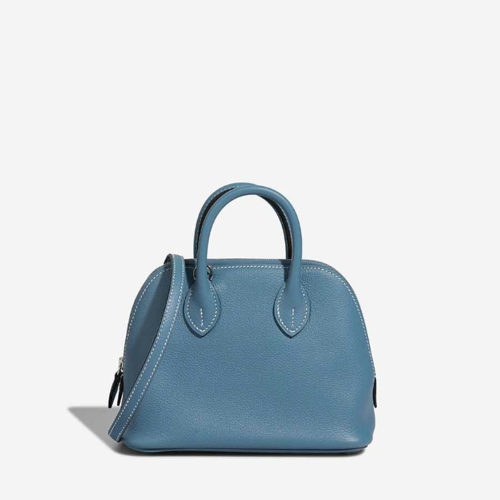 Hermes Bolide Mini Evercolor Blue Jean Silver