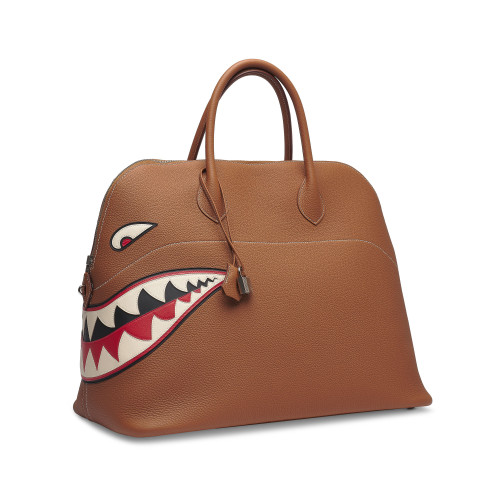 Hermes Bolide Shark 45 Togo Gold Silver
