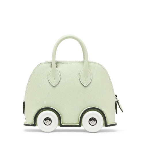 Hermes Bolide on wheel 19 Epsom Vert fizz Silver