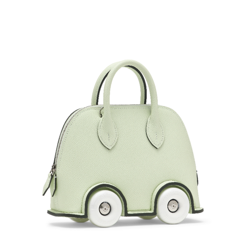 Hermes Bolide on wheel 19 Epsom Vert fizz Silver