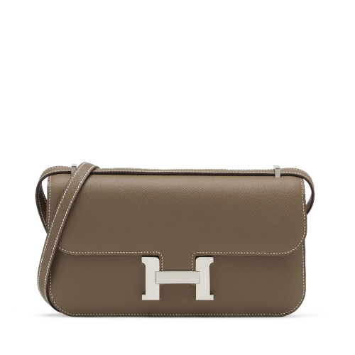 Hermes Constance Elan Epsom Etoupe Silver