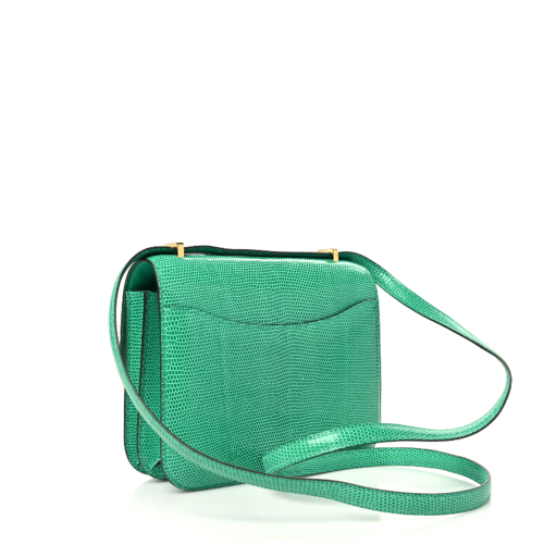 Hermes Constance 18 Lizard Menthe Gold