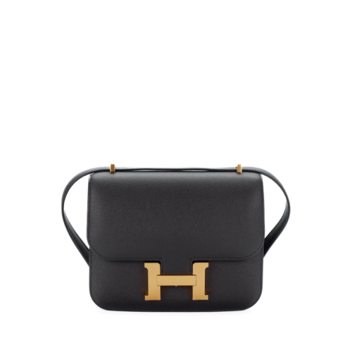 Hermes Constance 19 Epsom Noir Gold