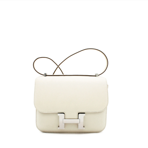 Hermes Constance 19 Epsom Craie Silver