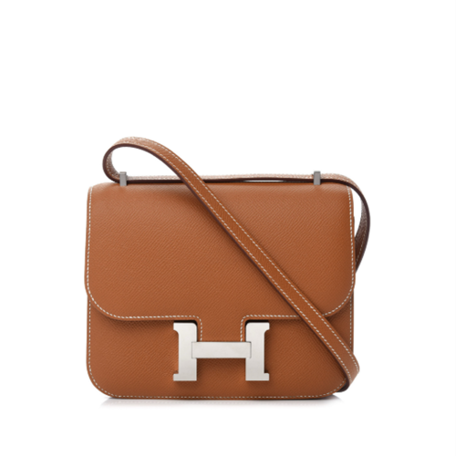 Hermes Constance 19 Epsom Gold Silver
