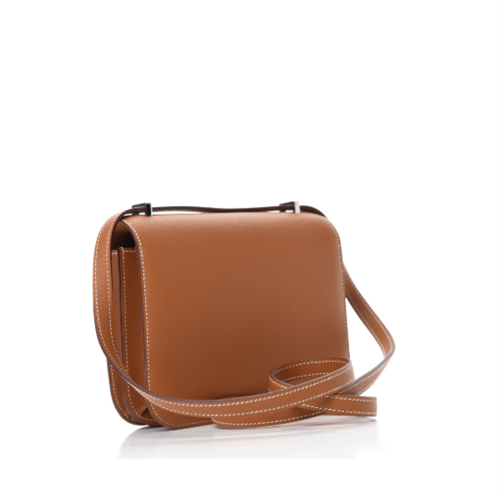 Hermes Constance 19 Epsom Gold Silver