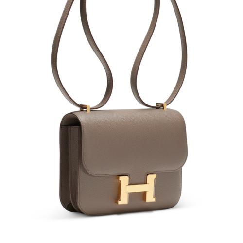 Hermes Constance 19 Epsom Etain Gold