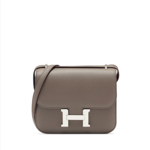 Hermes Constance 19 Epsom Etain Silver