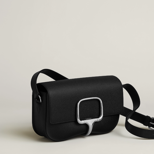 Hermes Della Cavalleria Elan Epsom Noir Silver