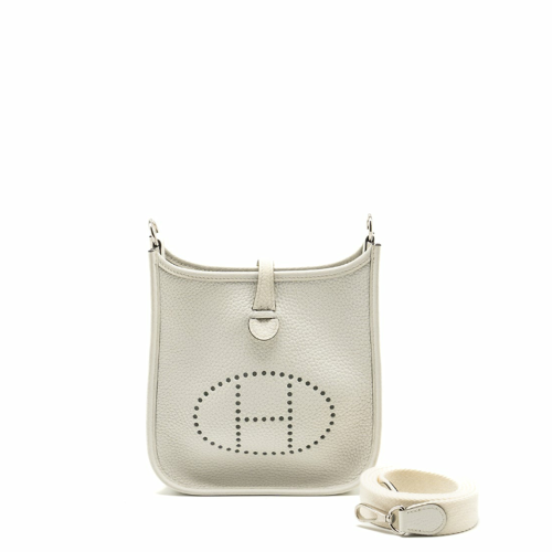 Hermes Evelyne 16 Clemence New White Silver