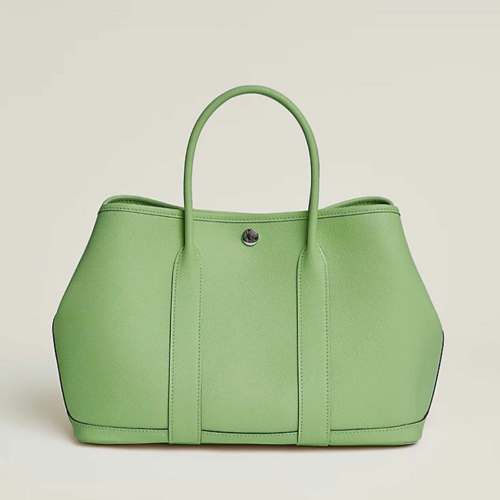 Hermes Garden Party 30 Negonda Vert Criquet Silver