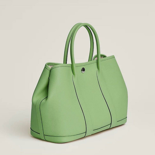 Hermes Garden Party 30 Negonda Vert Criquet Silver