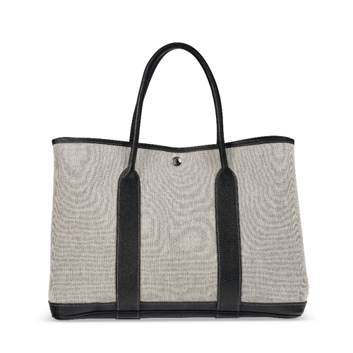 Hermes Garden Party 36 Toile Negonda Noir Silver