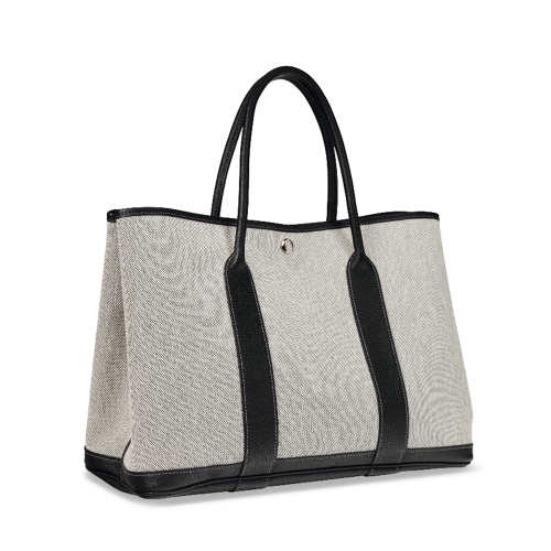 Hermes Garden Party 36 Toile Negonda Noir Silver