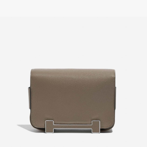 Hermes Geta Chevre Mysore Etoupe Silver