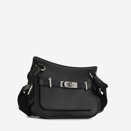 Hermes Jypsiere Mini Evercolor Noir Silver