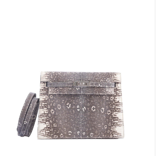 Hermes Kelly Danse Lizard Silver