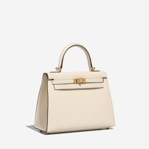 Hermes Kelly 25 Epsom Nata Gold