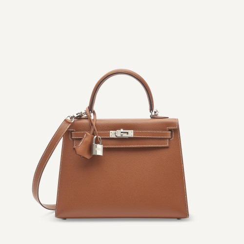 Hermes Kelly 25 Epsom Gold Silver