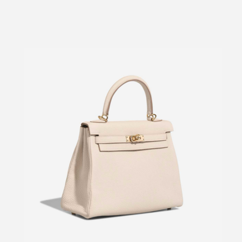 Hermes Kelly 25 Togo Craie Gold