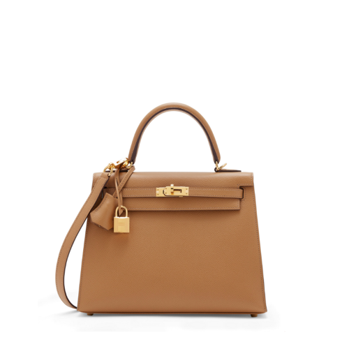 Hermes Kelly 25 Epsom Biscuit Gold
