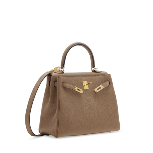 Hermes Kelly 25 Togo Chai Gold