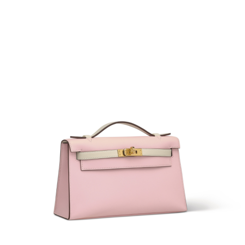 Hermes Mini Kelly I Swift Rose Sakura Nata Gold
