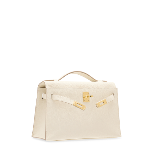 Hermes Mini Kelly I Epsom Craie Gold