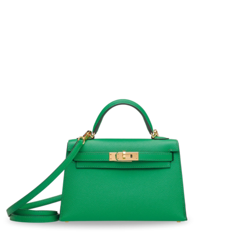 Hermes Kelly II Mini Epsom Cactus Gold