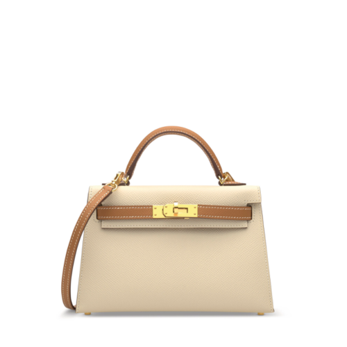 Hermes Kelly II Mini Epsom Nata Gold Gold