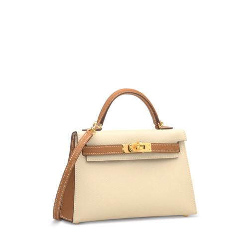 Hermes Kelly II Mini Epsom Nata Gold Gold