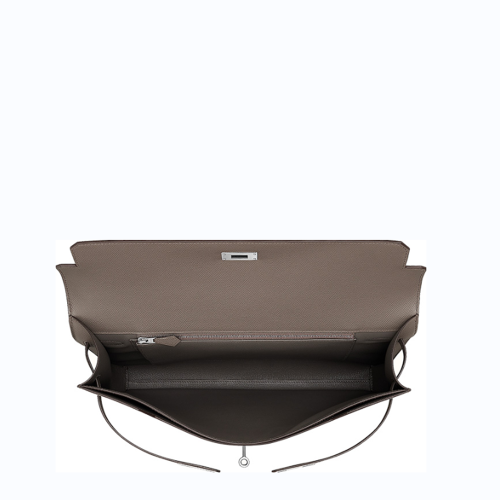 Hermes Kelly Depeches 36 Epsom Etoupe Silver