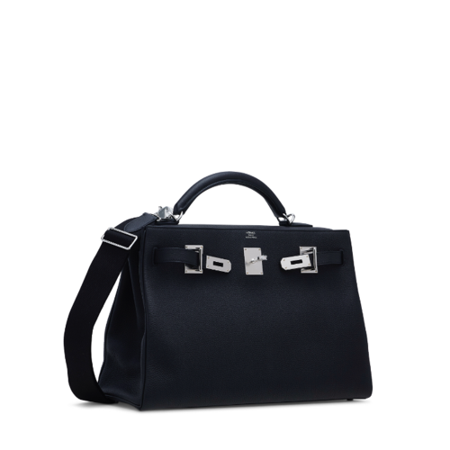 Hermes Kelly Maxi 42 Togo Noir Silver