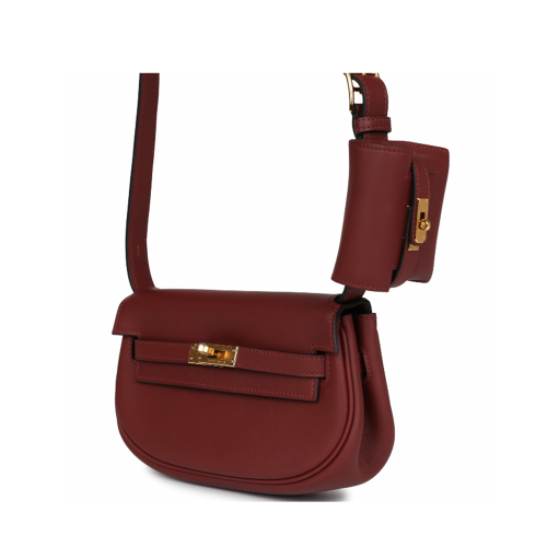 Hermes Kelly Moove Swift Rouge H Gold