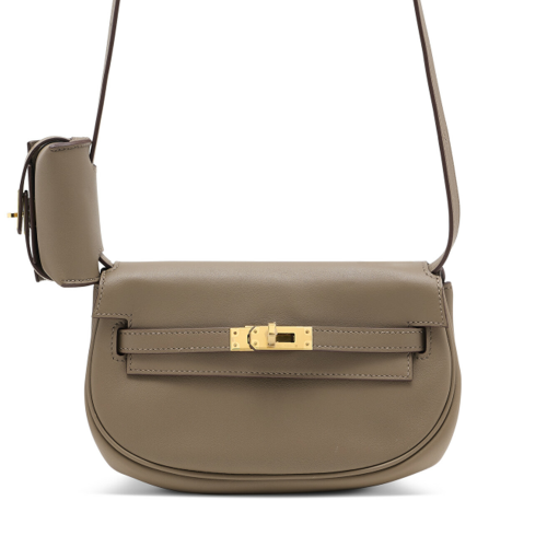 Hermes Kelly Moove Swift Etoupe Gold