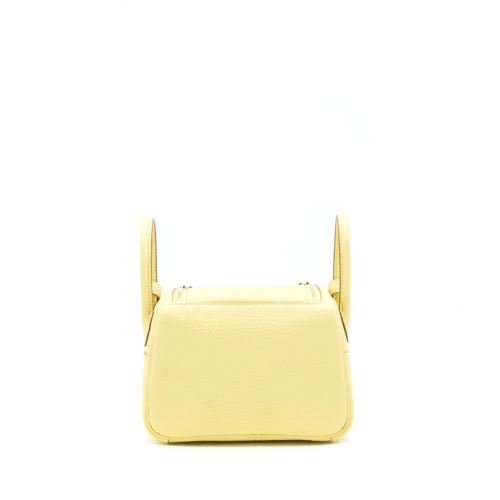 Hermes Lindy Mini Clemence Jaune Poussin Gold