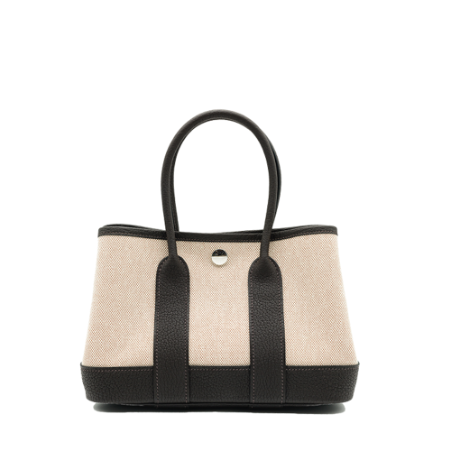 Hermes Mini Garden Party Toile Ebene Silver