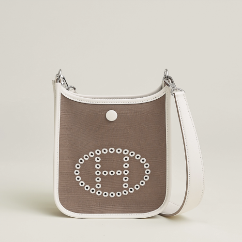 Hermes Neo Evelyne 16 Toile Etoupe Silver