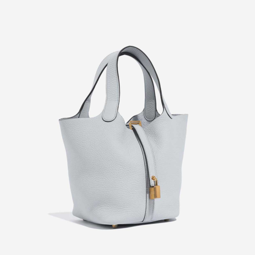 Hermes Picotin 18 Clemence Blue Pale Gold