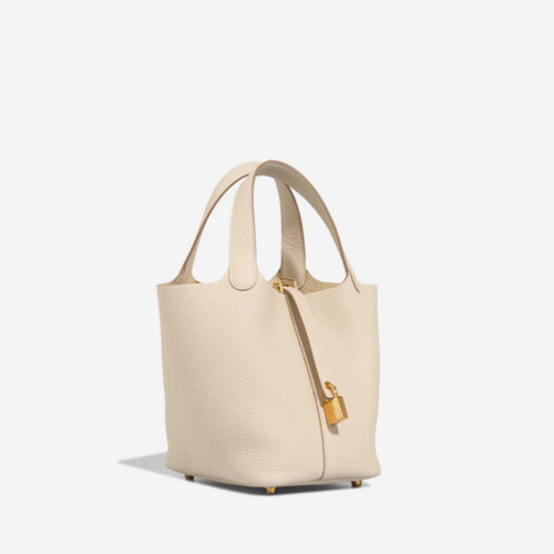 Hermes Picotin 18 Clemence Craie Gold