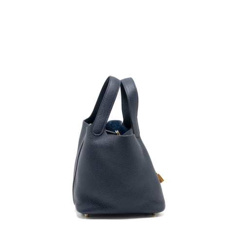 Hermes Picotin 18 Clemence Bleu Nuit Gold