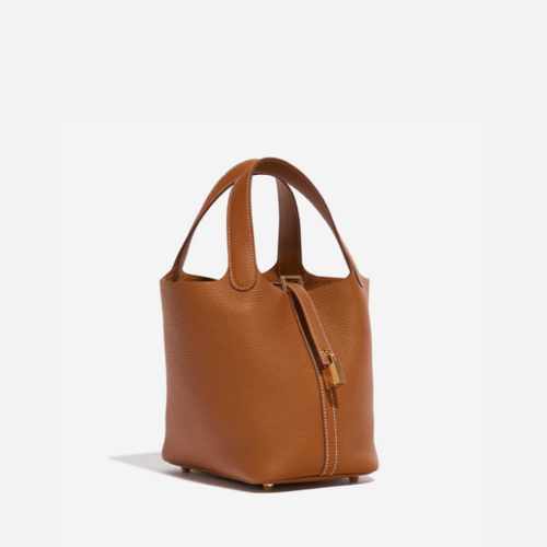 Hermes Picotin 18 Clemence Gold Gold