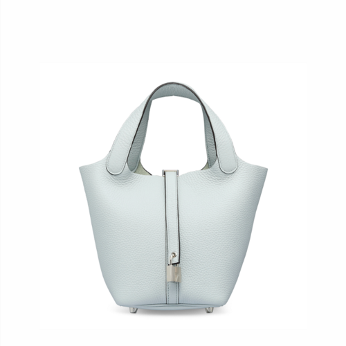 Hermes Picotin 18 Clemence Blue Pale Silver