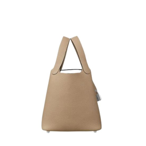 Hermes Picotin 18 Clemence Gris Trench Silver