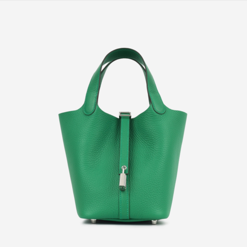 Hermes Picotin 18 Clemence Vert Vertigo Silver