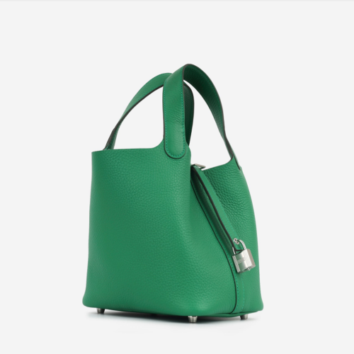 Hermes Picotin 18 Clemence Vert Vertigo Silver