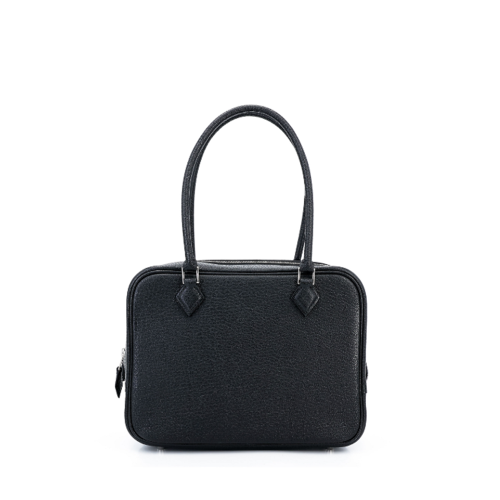 Hermes Plume Mini Chevre Mysore Noir Silver