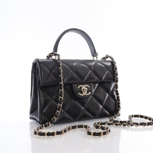 CHANEL Mini Coco Flap Bag with Top Handle