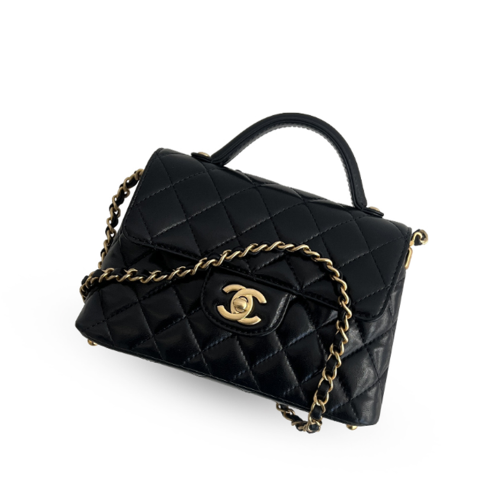 CHANEL Small flap bag with top handle